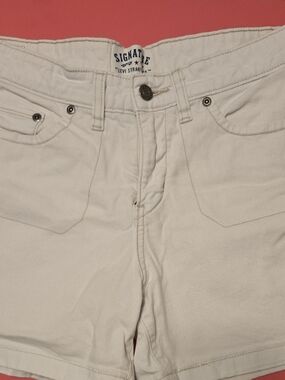 Signature by Levi Strauss Off-White Denim Shorts with Metal Hardware